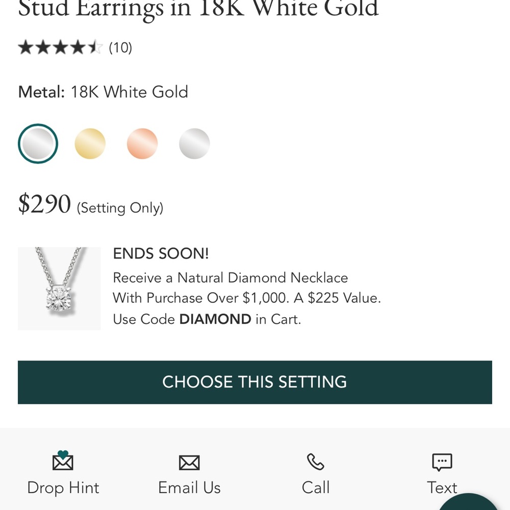 Brilliant Earth diamond stud earrings - Picture 5 of 5